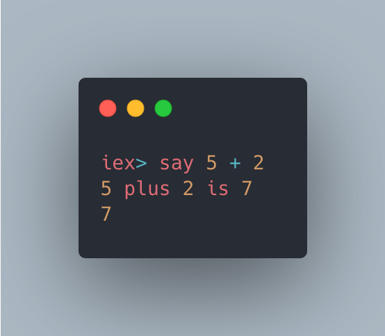 Using the say macro