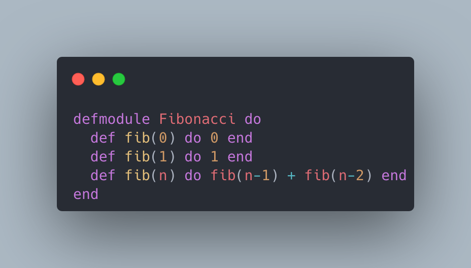The Fibonacci sequence in Elixir